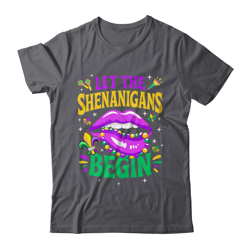 Let The Shenanigans Begin Mardi Gras Kiss Lips Women Shirt & Tank Top | siriusteestore