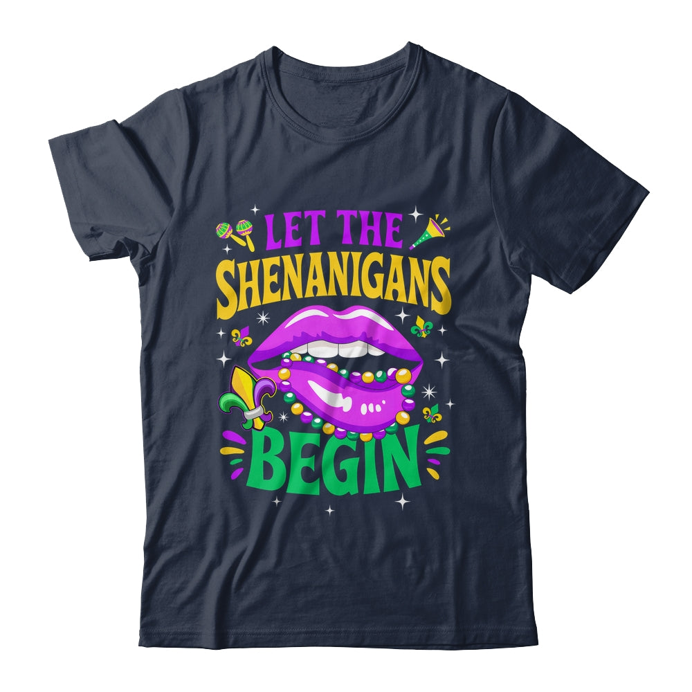 Let The Shenanigans Begin Mardi Gras Kiss Lips Women Shirt & Tank Top | siriusteestore