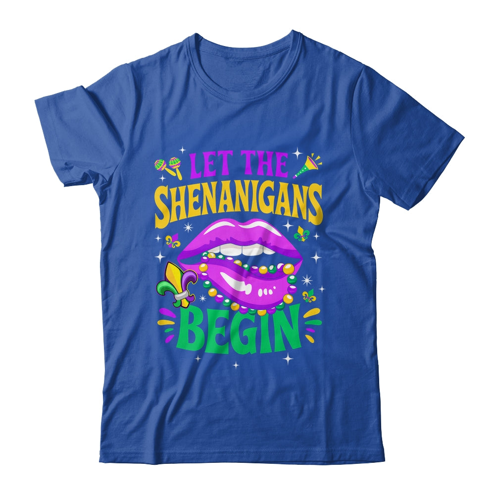 Let The Shenanigans Begin Mardi Gras Kiss Lips Women Shirt & Tank Top | siriusteestore