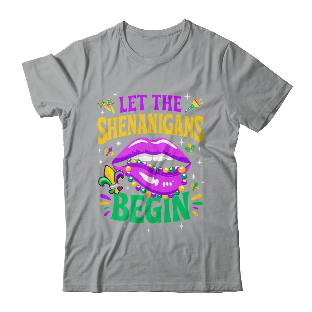 Let The Shenanigans Begin Mardi Gras Kiss Lips Women Shirt & Tank Top | siriusteestore