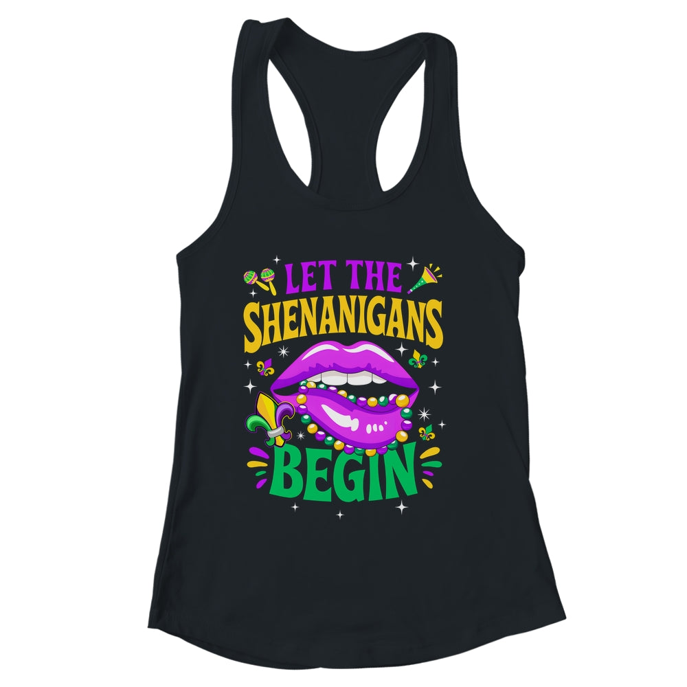 Let The Shenanigans Begin Mardi Gras Kiss Lips Women Shirt & Tank Top | siriusteestore