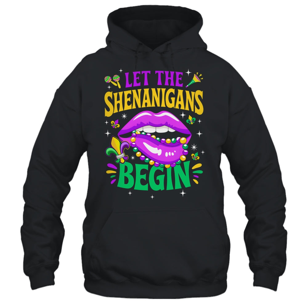 Let The Shenanigans Begin Mardi Gras Kiss Lips Women Shirt & Tank Top | siriusteestore