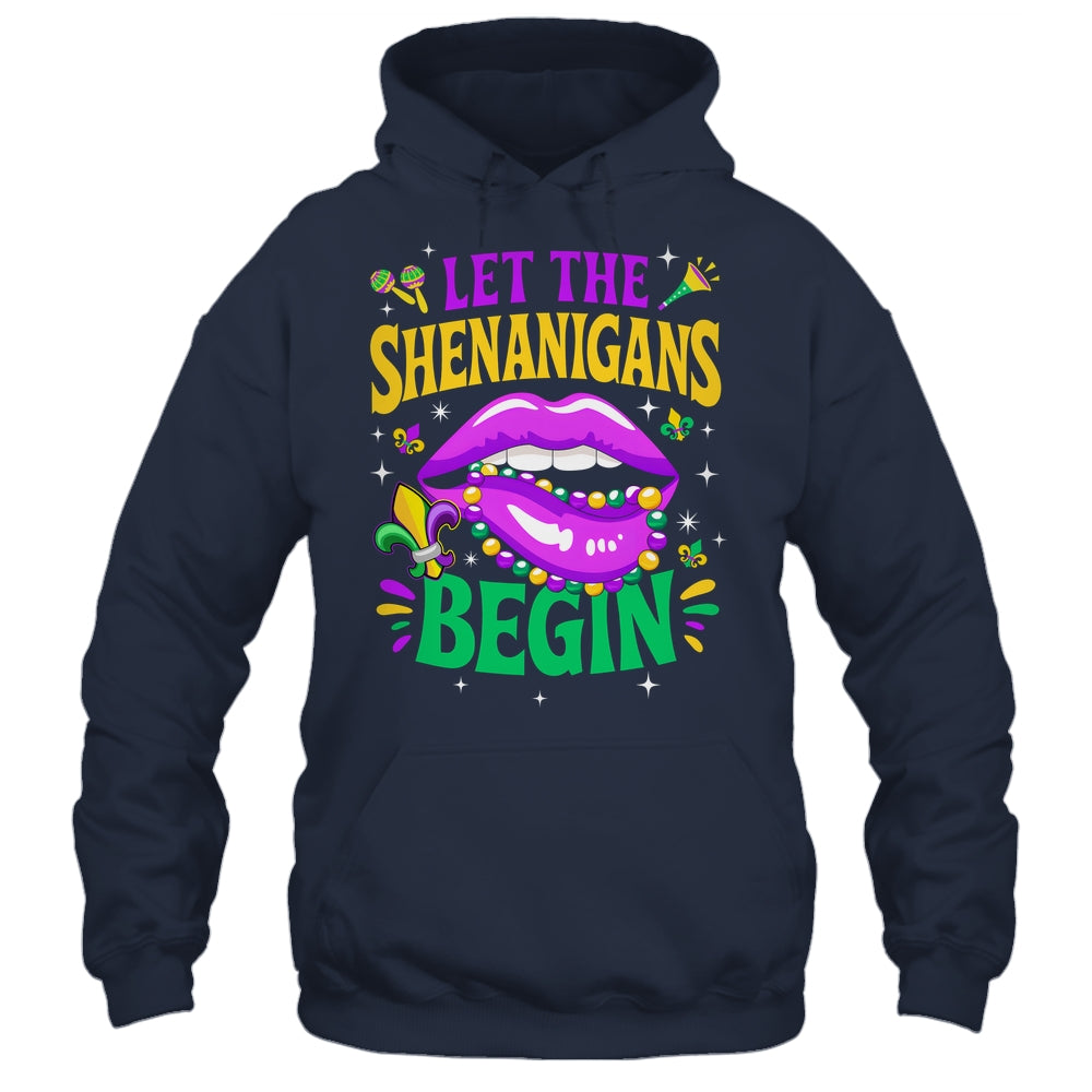 Let The Shenanigans Begin Mardi Gras Kiss Lips Women Shirt & Tank Top | siriusteestore