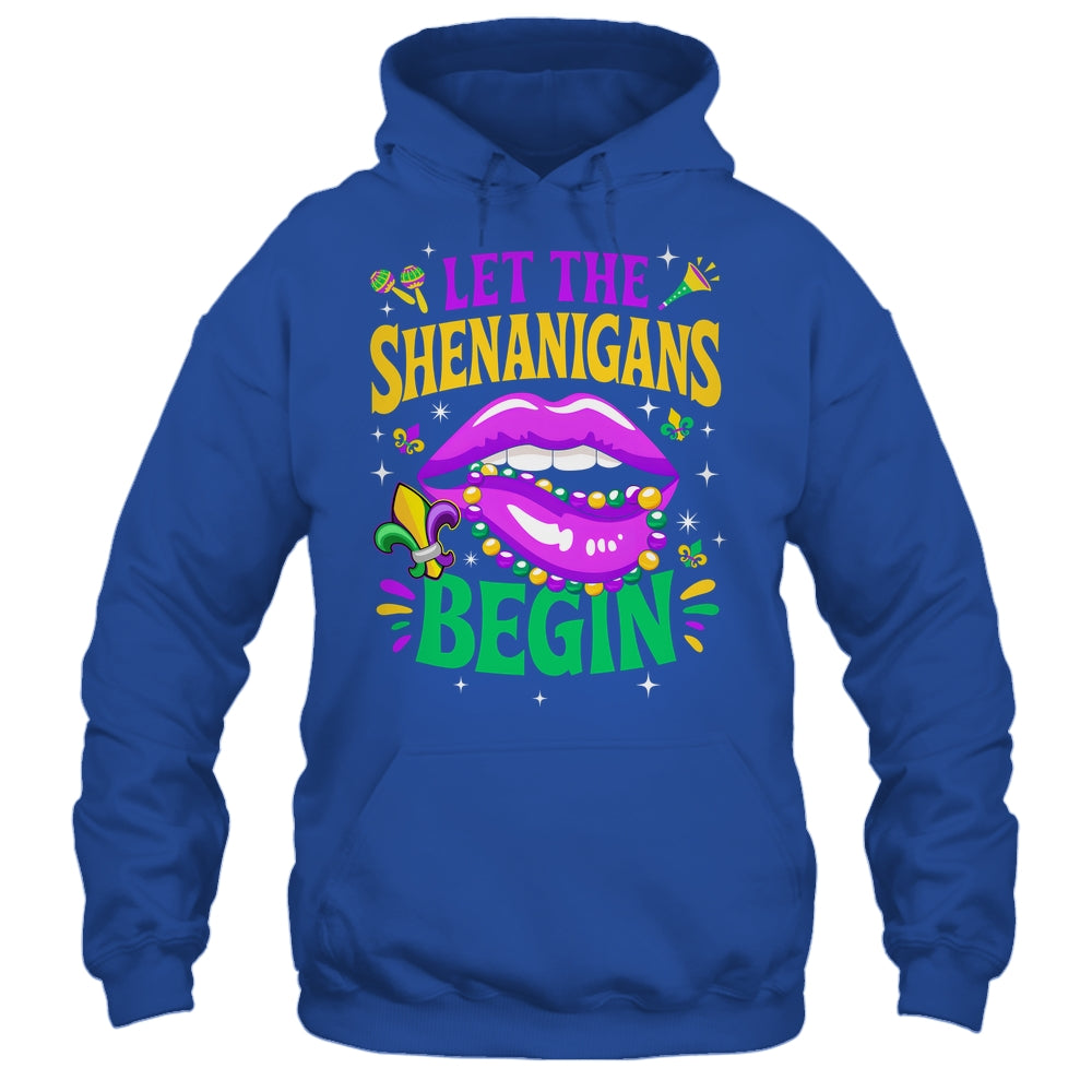 Let The Shenanigans Begin Mardi Gras Kiss Lips Women Shirt & Tank Top | siriusteestore