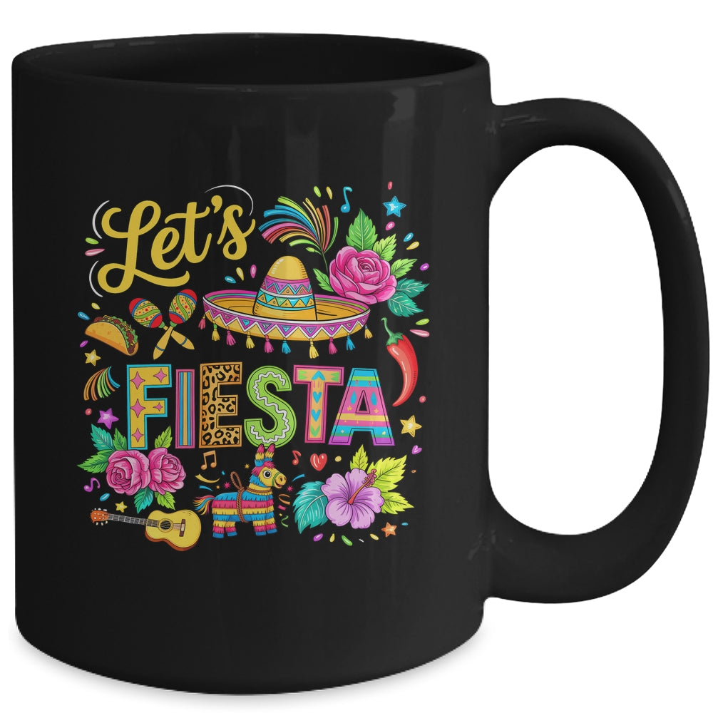 Let's Fiesta Cinco De Mayo Colorful Mexican Party Sombrero Mug | siriusteestore