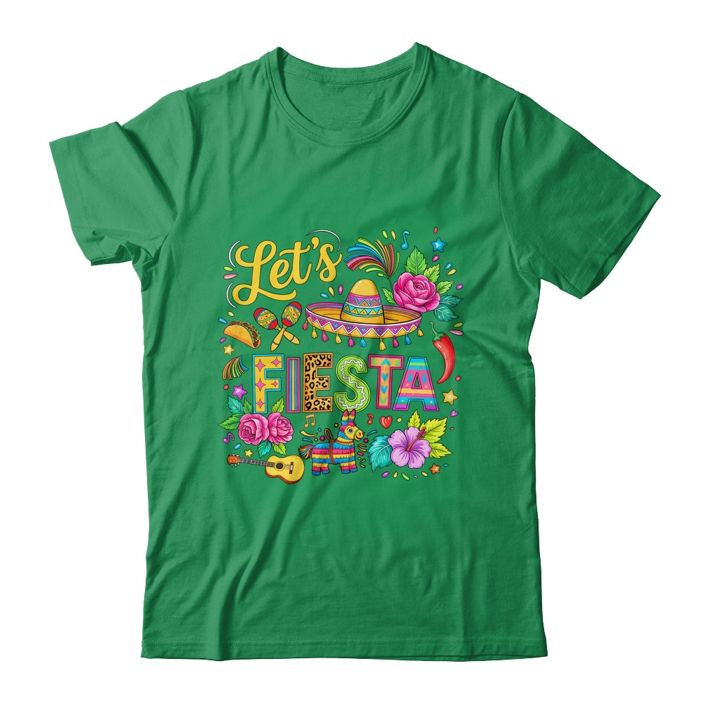 Let's Fiesta Cinco De Mayo Colorful Mexican Party Sombrero Shirt & Hoodie | siriusteestore