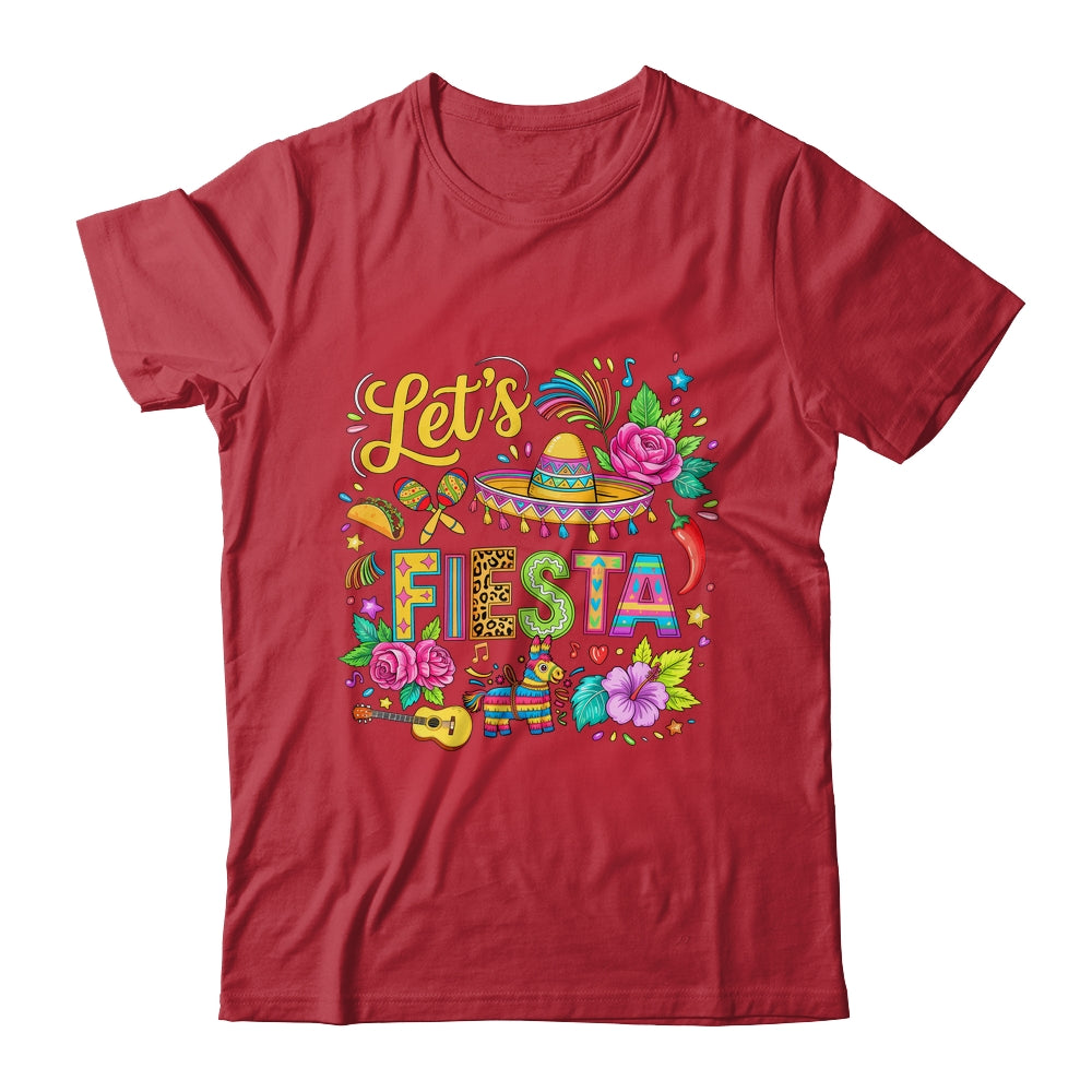 Let's Fiesta Cinco De Mayo Colorful Mexican Party Sombrero Shirt & Hoodie | siriusteestore