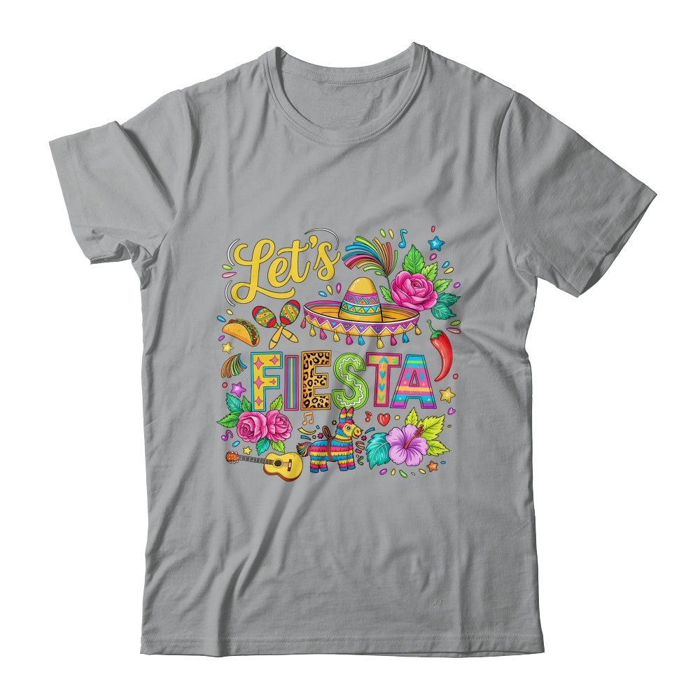 Let's Fiesta Cinco De Mayo Colorful Mexican Party Sombrero Shirt & Hoodie | siriusteestore
