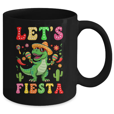 Let's Fiesta Mexican Dinosaur Cinco De Mayo Boys Kids Mug | siriusteestore