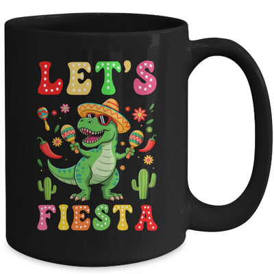 Let's Fiesta Mexican Dinosaur Cinco De Mayo Boys Kids Mug | siriusteestore