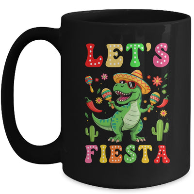 Let's Fiesta Mexican Dinosaur Cinco De Mayo Boys Kids Mug | siriusteestore