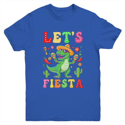 Let's Fiesta Mexican Dinosaur Cinco De Mayo Boys Kids Youth Shirt | siriusteestore