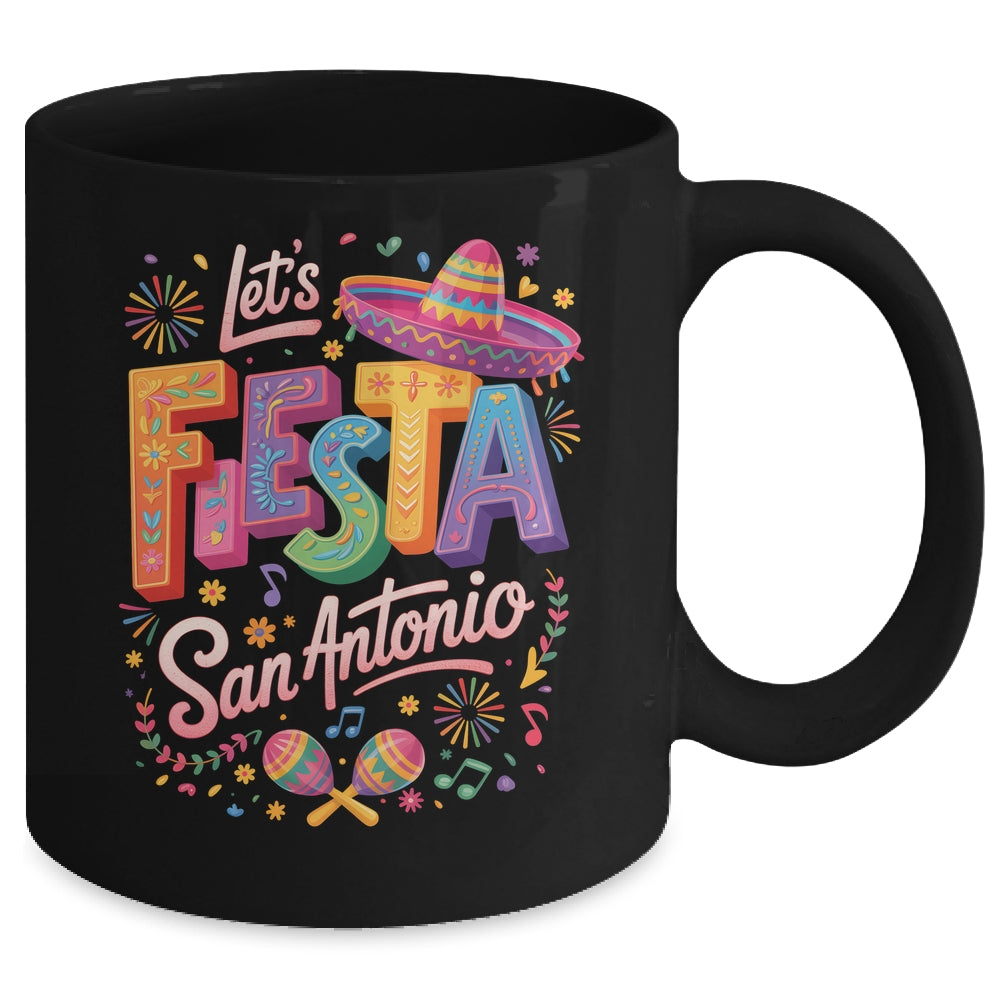 Let's Fiesta San Antonio Texas Cinco De Mayo Mexican Party Mug | siriusteestore