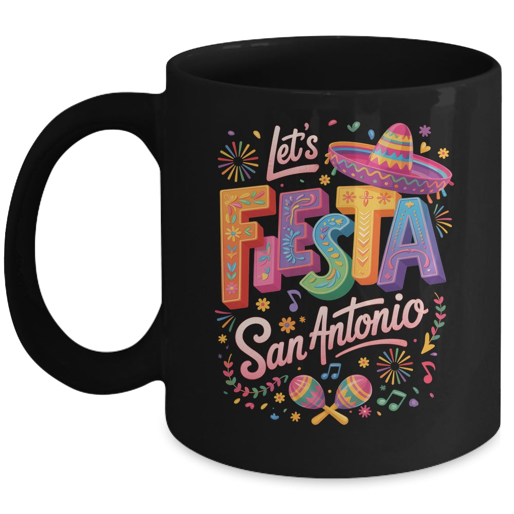 Let's Fiesta San Antonio Texas Cinco De Mayo Mexican Party Mug | siriusteestore