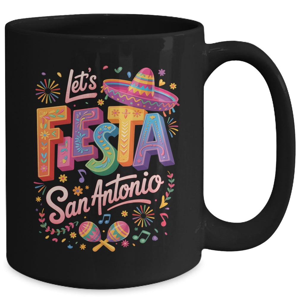 Let's Fiesta San Antonio Texas Cinco De Mayo Mexican Party Mug | siriusteestore