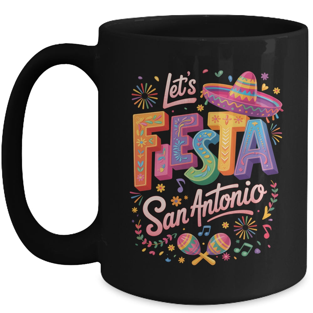 Let's Fiesta San Antonio Texas Cinco De Mayo Mexican Party Mug | siriusteestore
