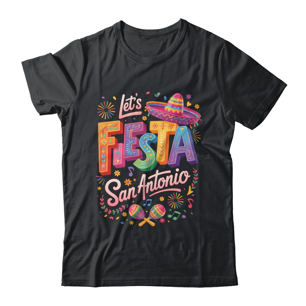 Let's Fiesta San Antonio Texas Cinco De Mayo Mexican Party Shirt & Tank Top | siriusteestore