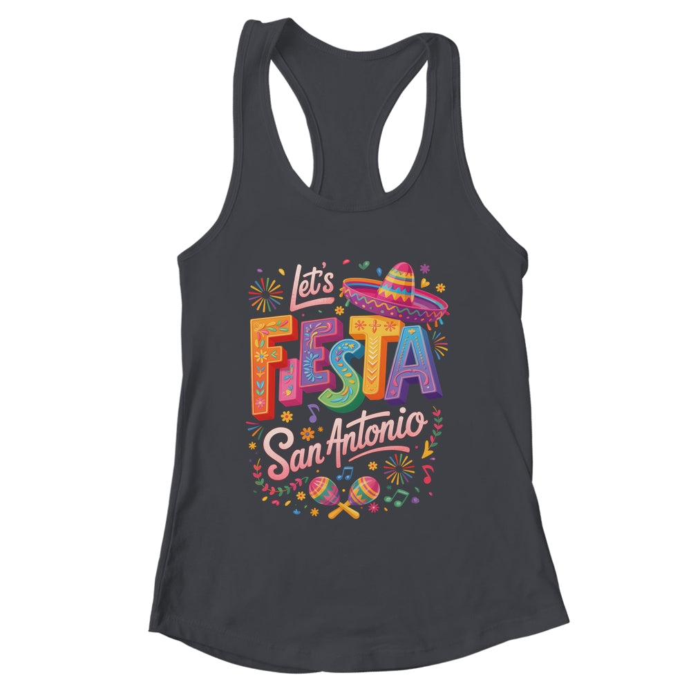 Let's Fiesta San Antonio Texas Cinco De Mayo Mexican Party Shirt & Tank Top | siriusteestore