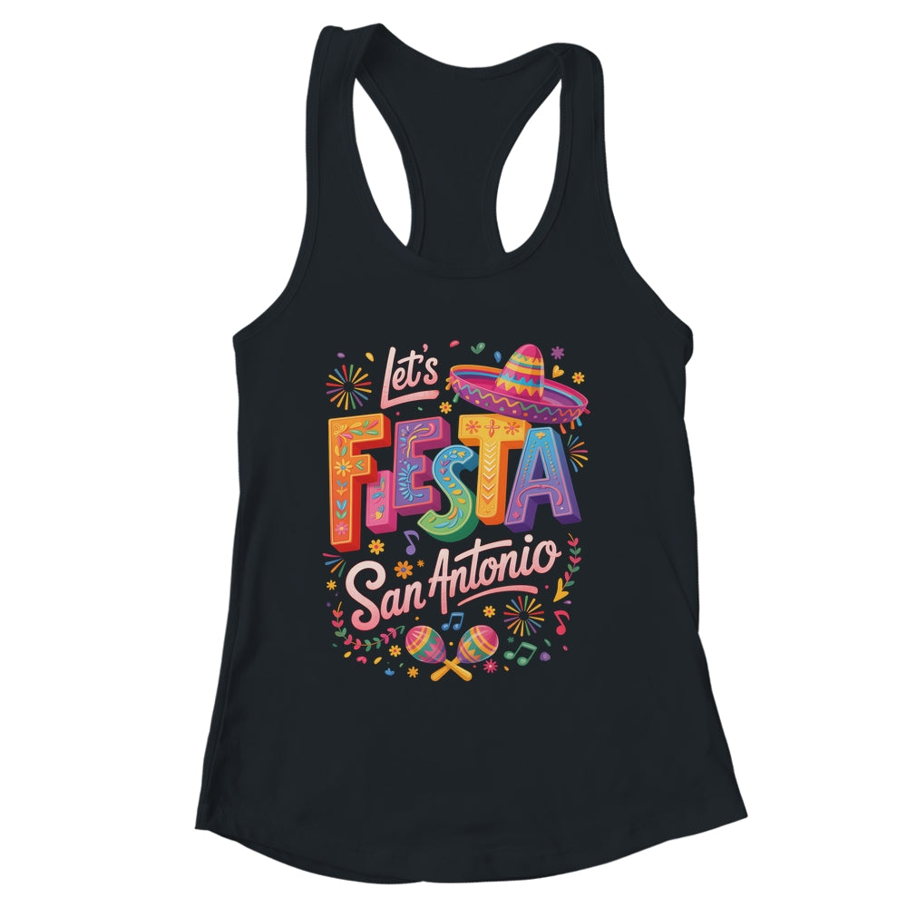 Let's Fiesta San Antonio Texas Cinco De Mayo Mexican Party Shirt & Tank Top | siriusteestore