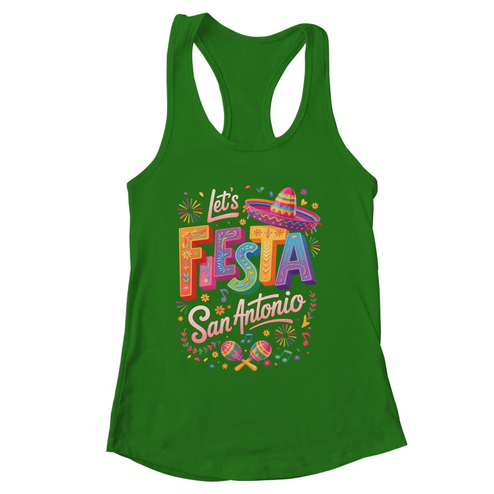 Let's Fiesta San Antonio Texas Cinco De Mayo Mexican Party Shirt & Tank Top | siriusteestore