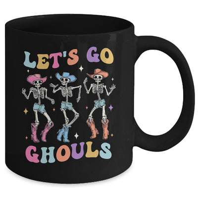Let's Go Ghouls Women Halloween Dancing Skeleton Ghost Mug | siriusteestore