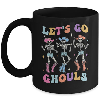 Let's Go Ghouls Women Halloween Dancing Skeleton Ghost Mug | siriusteestore