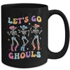 Let's Go Ghouls Women Halloween Dancing Skeleton Ghost Mug | siriusteestore