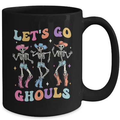 Let's Go Ghouls Women Halloween Dancing Skeleton Ghost Mug | siriusteestore