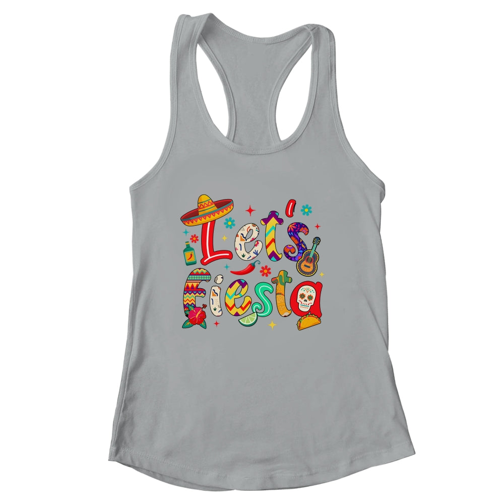 Lets Fiesta Cinco De Mayo Mexican Party Floral Sugar Skull Shirt & Tank Top | siriusteestore