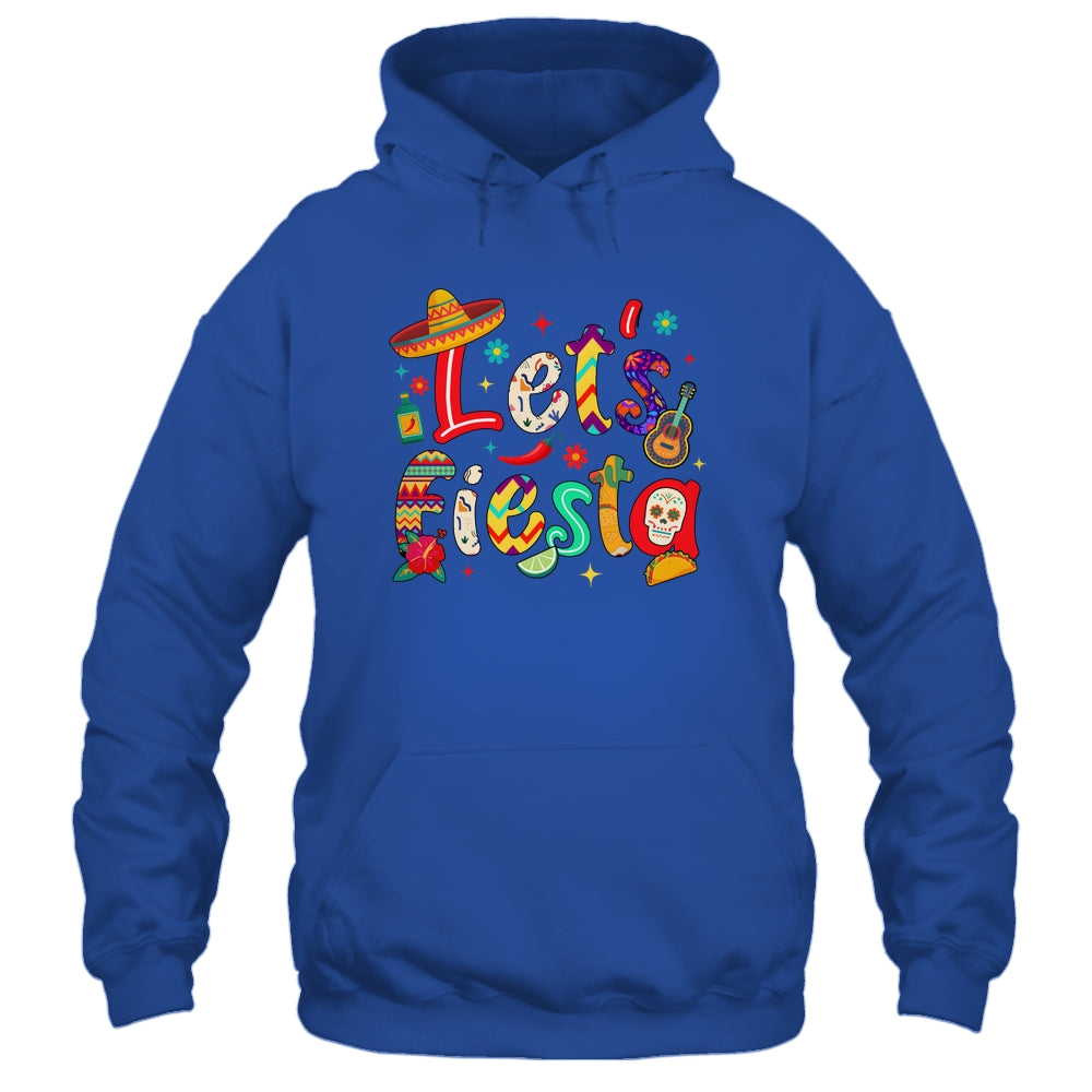 Lets Fiesta Cinco De Mayo Mexican Party Floral Sugar Skull Shirt & Tank Top | siriusteestore