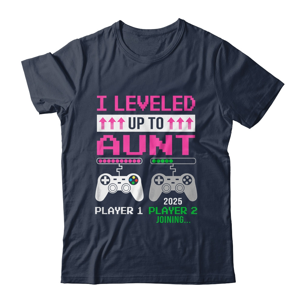 Leveled Up To Aunt 2025 Funny Video Game Soon To Be Aunt Shirt & Tank Top | siriusteestore