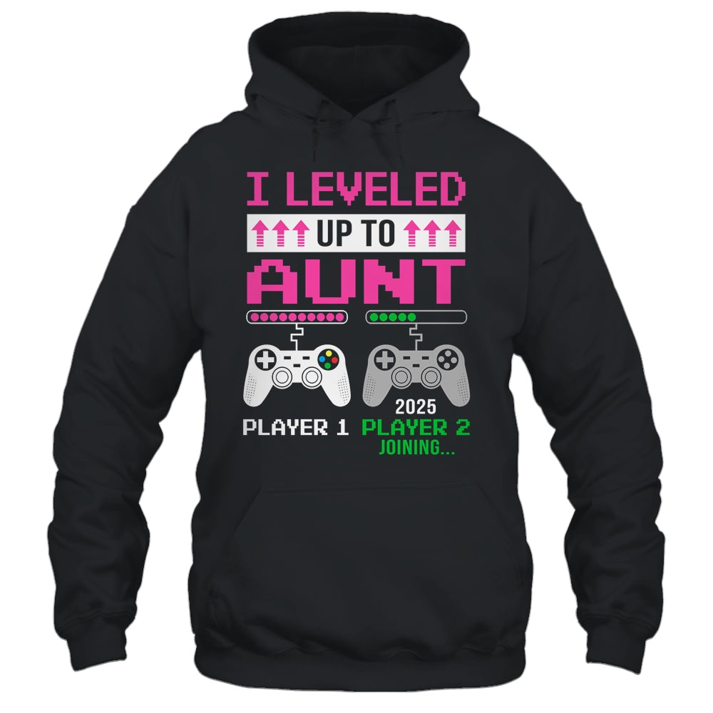 Leveled Up To Aunt 2025 Funny Video Game Soon To Be Aunt Shirt & Tank Top | siriusteestore