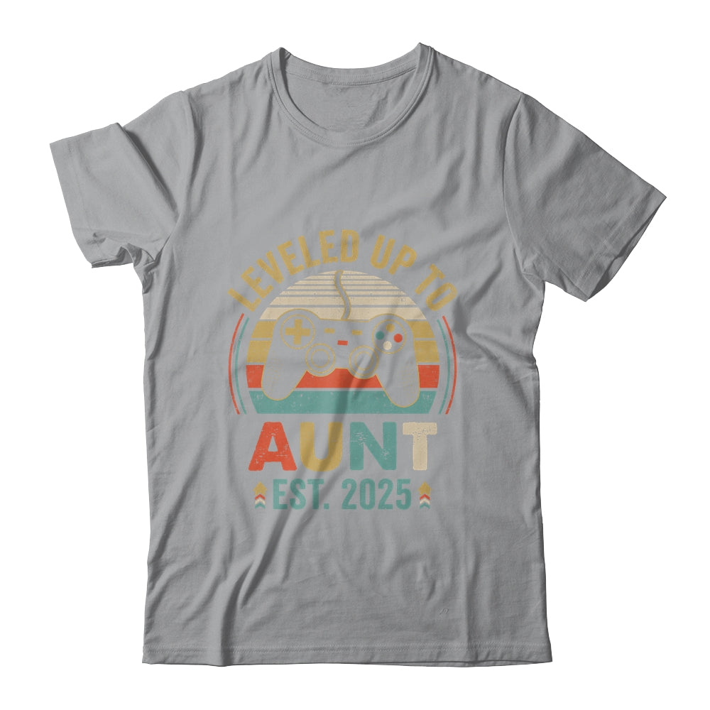 Leveled Up To Aunt 2025 Video Game Promoted To Aunt Shirt & Tank Top | siriusteestore