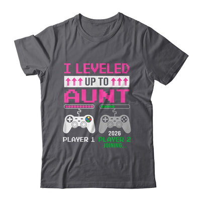 Leveled Up To Aunt 2026 Funny Video Game Soon To Be Aunt Shirt & Hoodie | siriusteestore