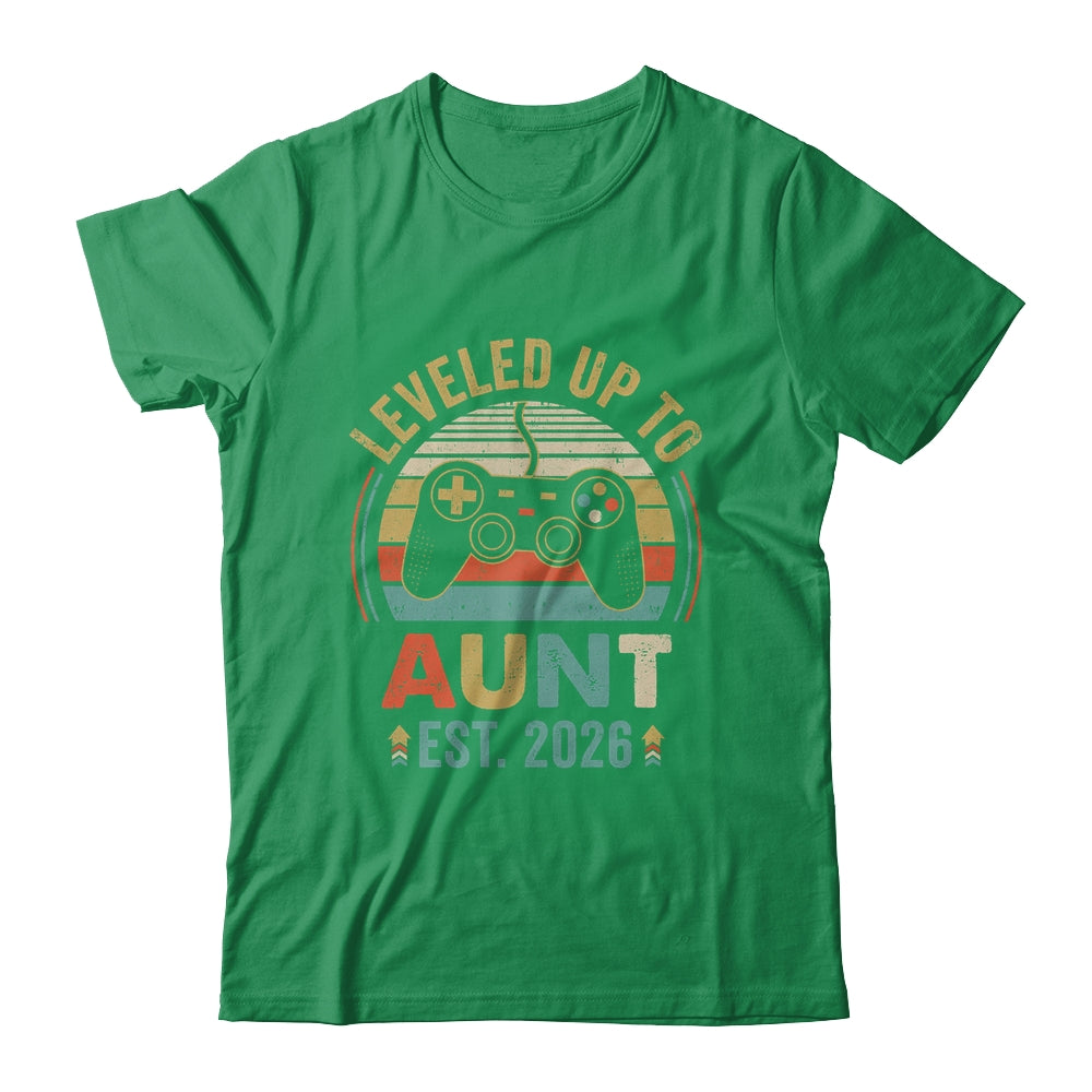Leveled Up To Aunt 2026 Video Game Promoted To Aunt Shirt & Hoodie | siriusteestore