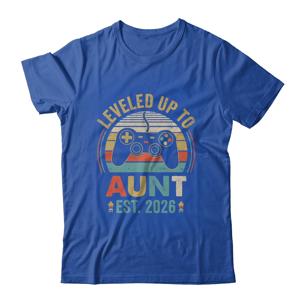 Leveled Up To Aunt 2026 Video Game Promoted To Aunt Shirt & Hoodie | siriusteestore