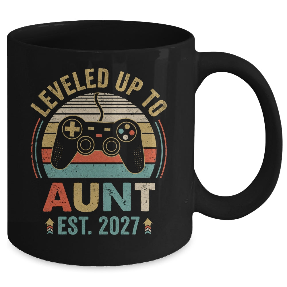 Leveled Up To Aunt 2027 Video Game Promoted To Aunt Mug | siriusteestore