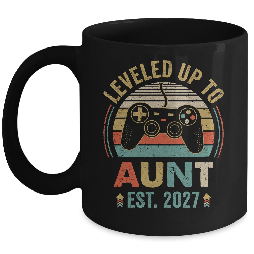 Leveled Up To Aunt 2027 Video Game Promoted To Aunt Mug | siriusteestore