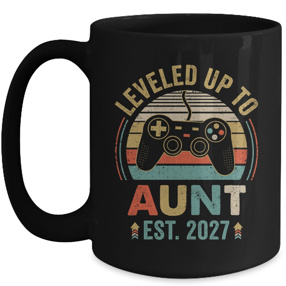 Leveled Up To Aunt 2027 Video Game Promoted To Aunt Mug | siriusteestore