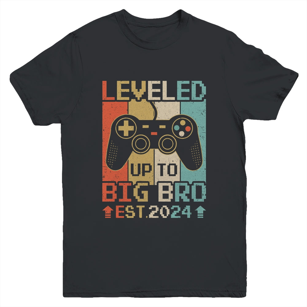 Leveled Up To Big Brother 2024 Video Game Promoted To Brother Retro Youth  Shirt - Siriustee.com