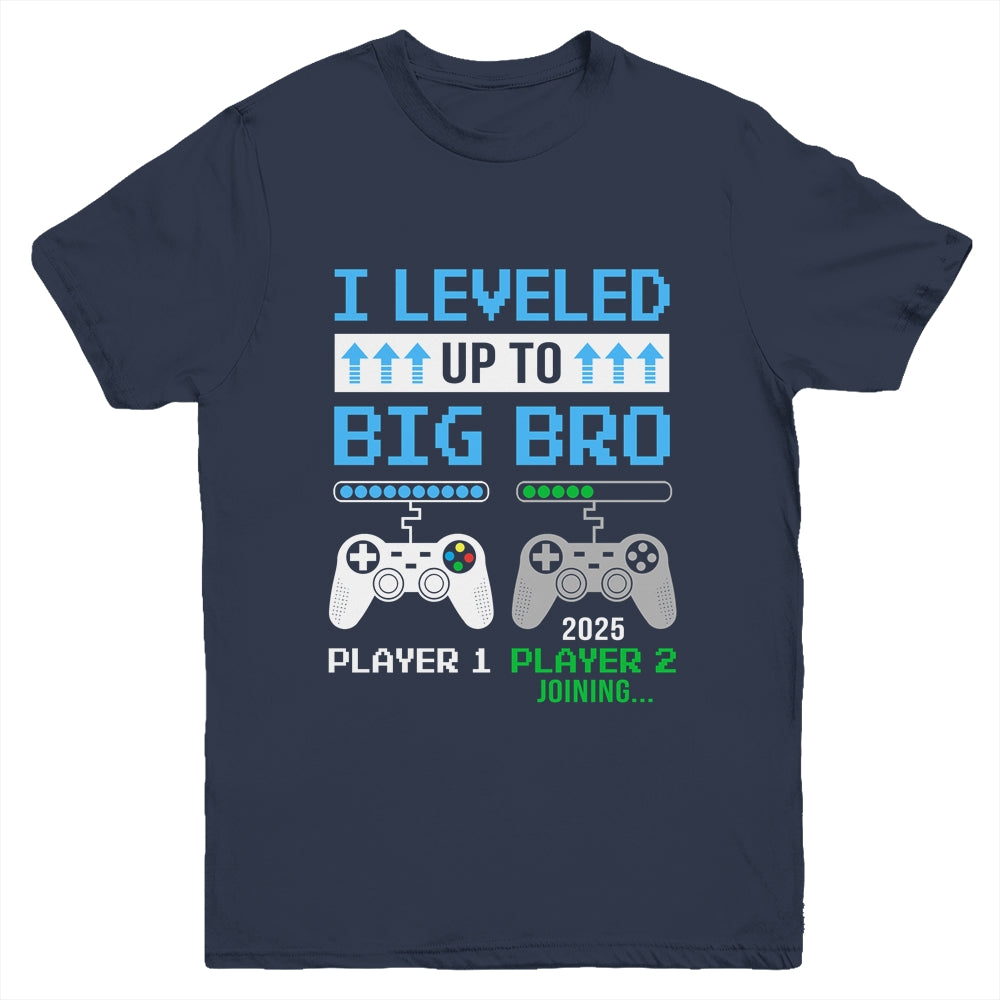 Leveled Up To Big Brother 2025 Funny Video Game Soon To Be Brother Youth Shirt | siriusteestore