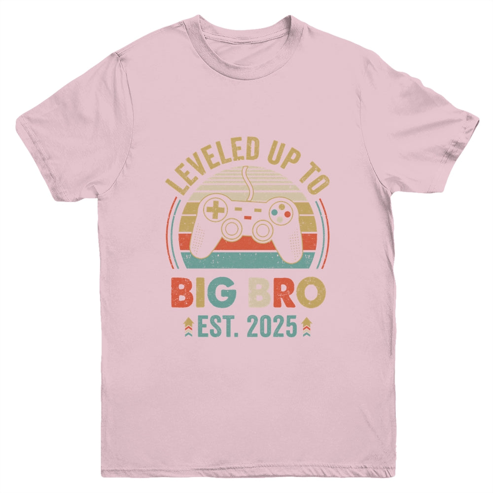 Leveled Up To Big Brother 2025 Video Game Promoted To Brother Youth Shirt | siriusteestore