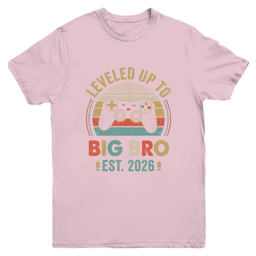 Leveled Up To Big Brother 2026 Video Game Promoted To Brother Youth Shirt | siriusteestore