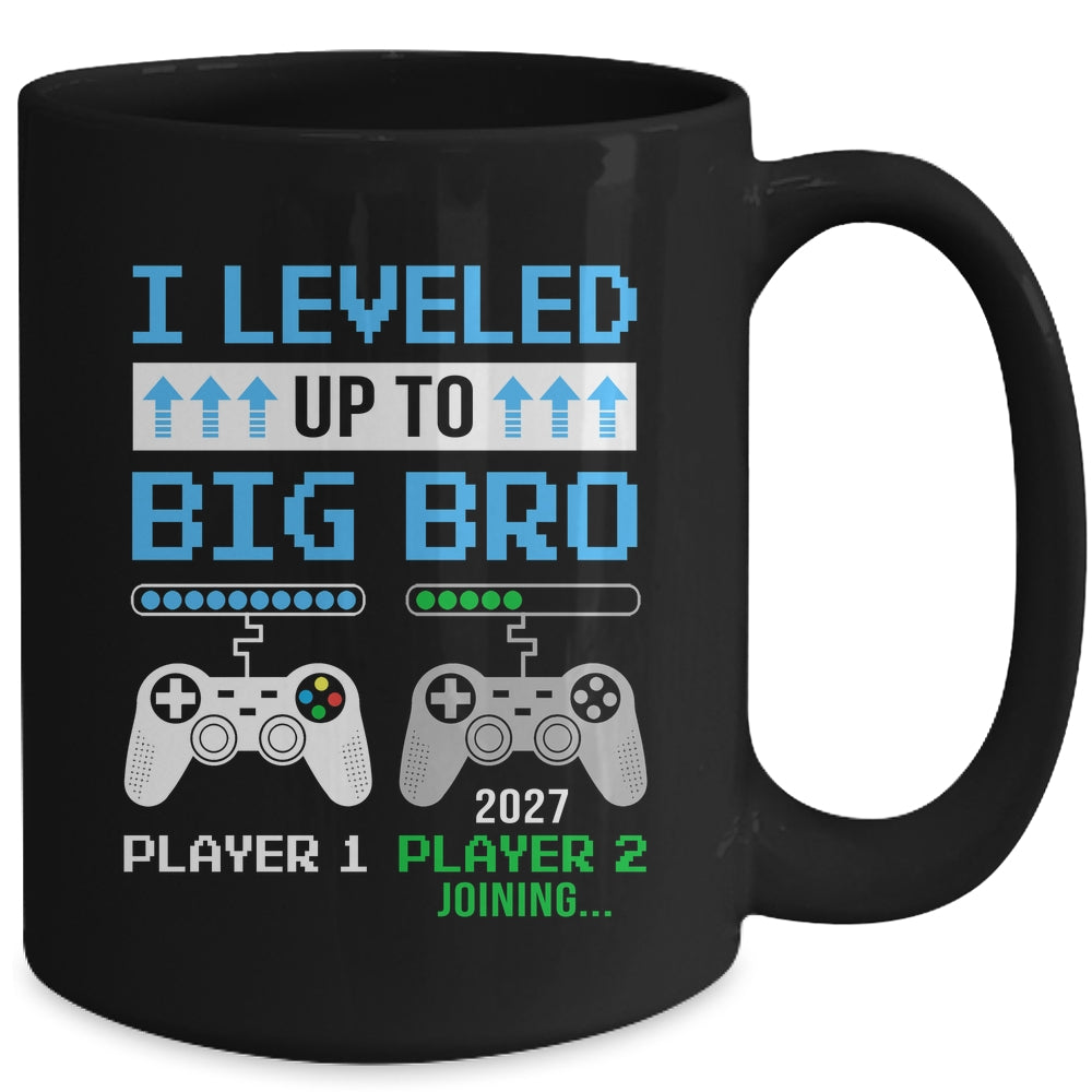 Leveled Up To Big Brother 2027 Funny Video Game Soon To Be Brother Mug | siriusteestore