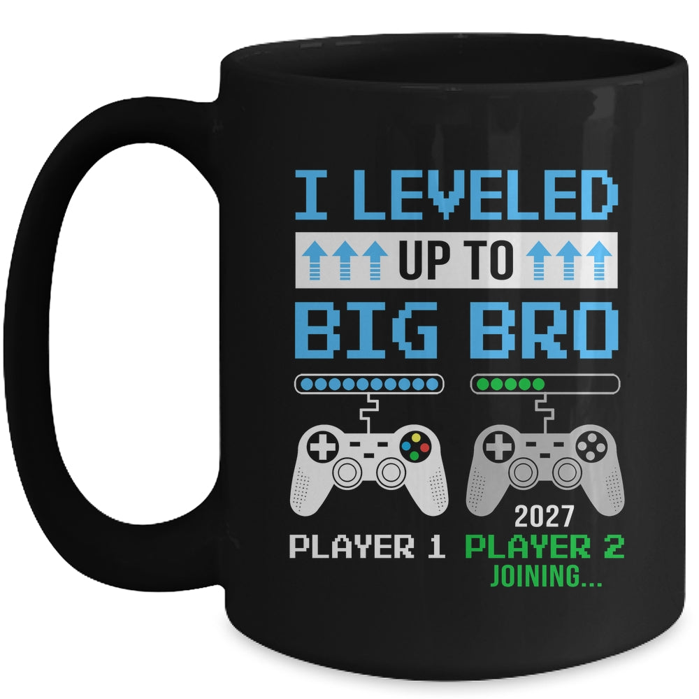 Leveled Up To Big Brother 2027 Funny Video Game Soon To Be Brother Mug | siriusteestore