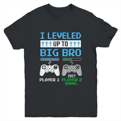 Leveled Up To Big Brother 2027 Funny Video Game Soon To Be Brother Youth Shirt | siriusteestore