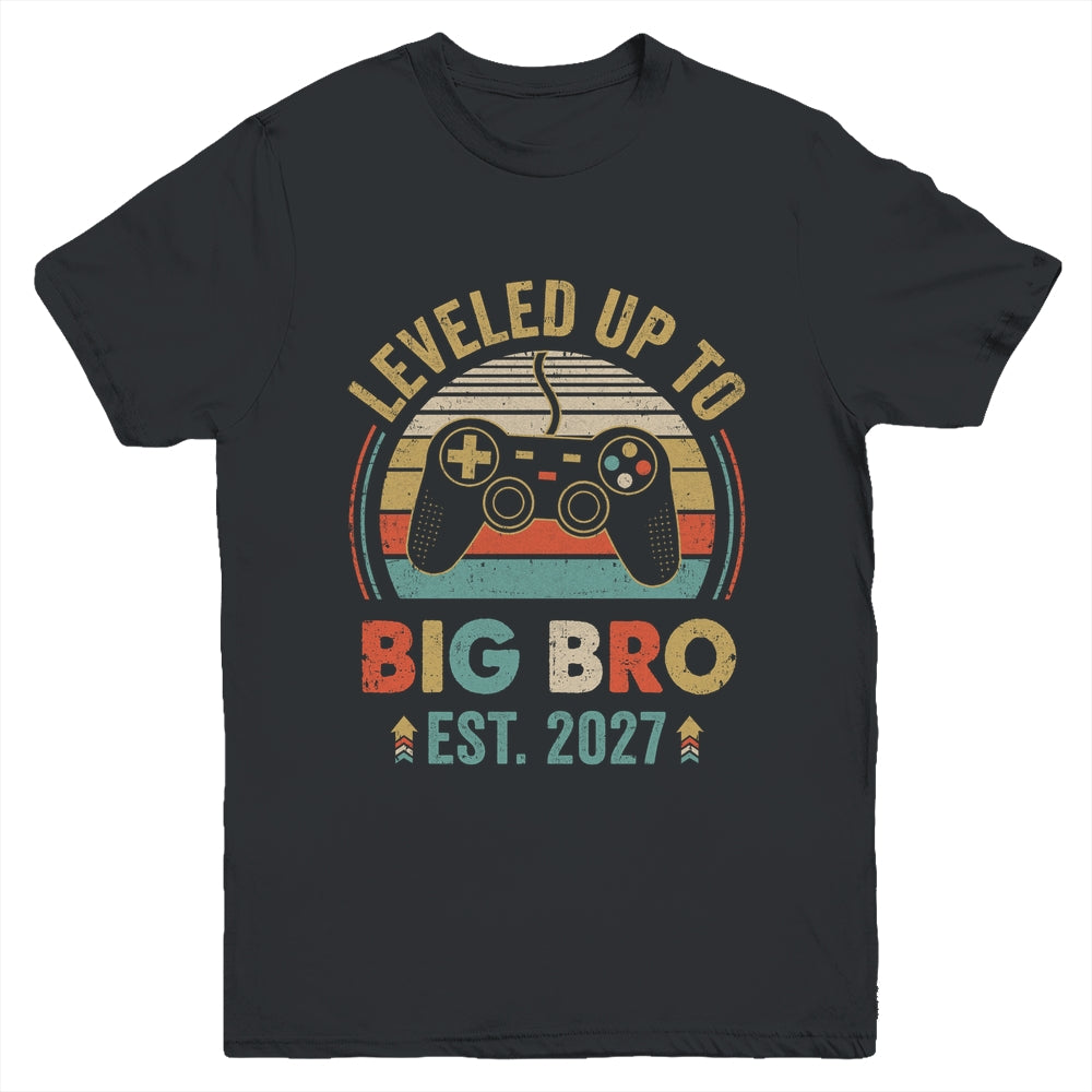 Leveled Up To Big Brother 2027 Video Game Promoted To Brother Youth Shirt | siriusteestore