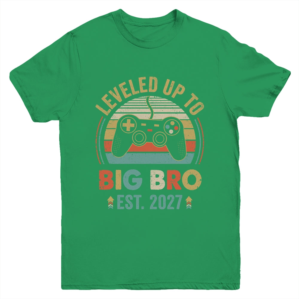 Leveled Up To Big Brother 2027 Video Game Promoted To Brother Youth Shirt | siriusteestore