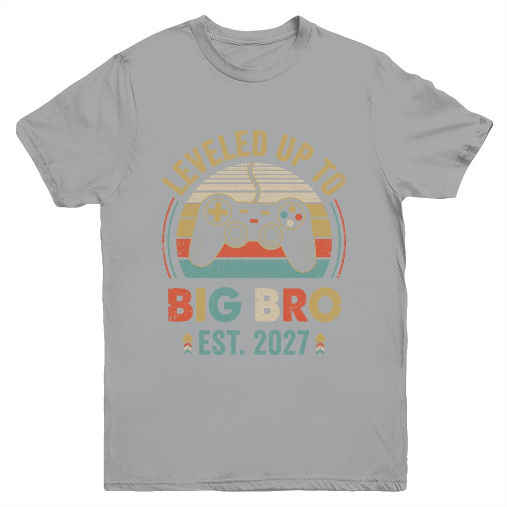 Leveled Up To Big Brother 2027 Video Game Promoted To Brother Youth Shirt | siriusteestore