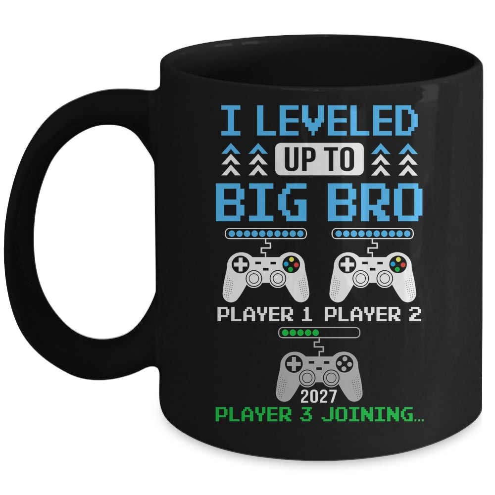 Leveled Up To Big Brother Again Big Brother Est 2027 Kids Mug | siriusteestore